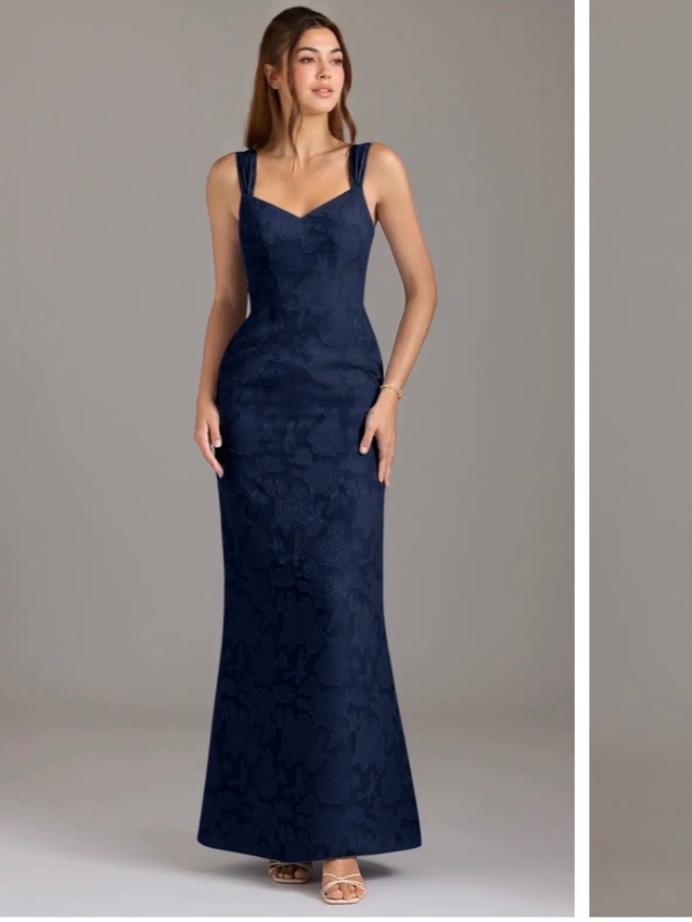 Navy floral burnout sheath dress